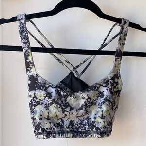 Lululemon Cross Back Sports Bra Floral 2 XS
